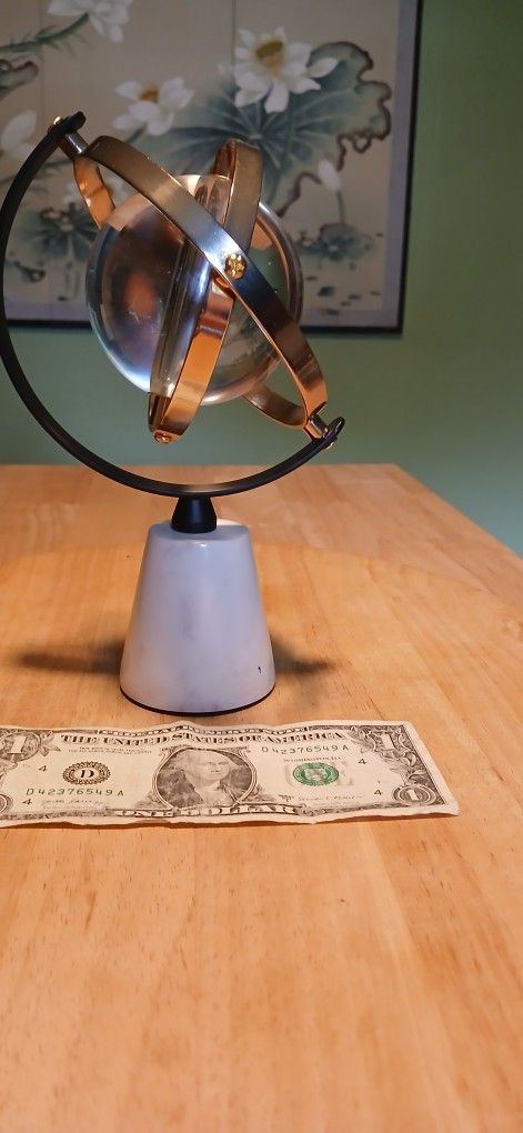Crystal Ball On Marble Stand