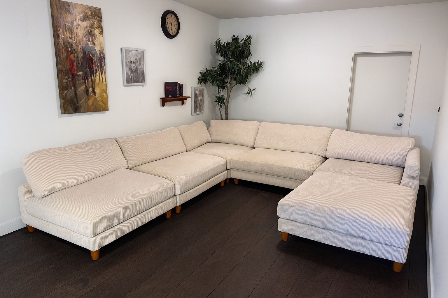 6-Piece Modular Corduroy Sectional