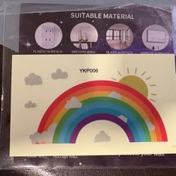 Glow In The Dark Rainbow Vinyl Decal 