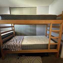 Wooden Twin Bed Detachable 