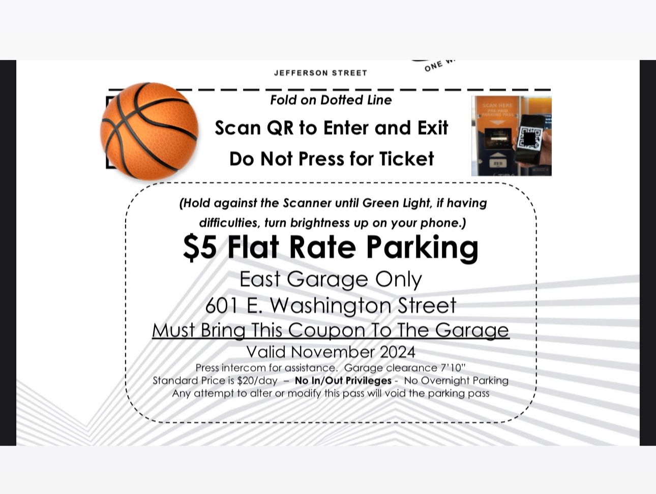 Suns Parkin Pass For All Of November