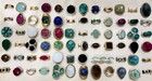 Lot of 72 Sterling Silver 925 Rings Asstd Styles Colors and finishes
