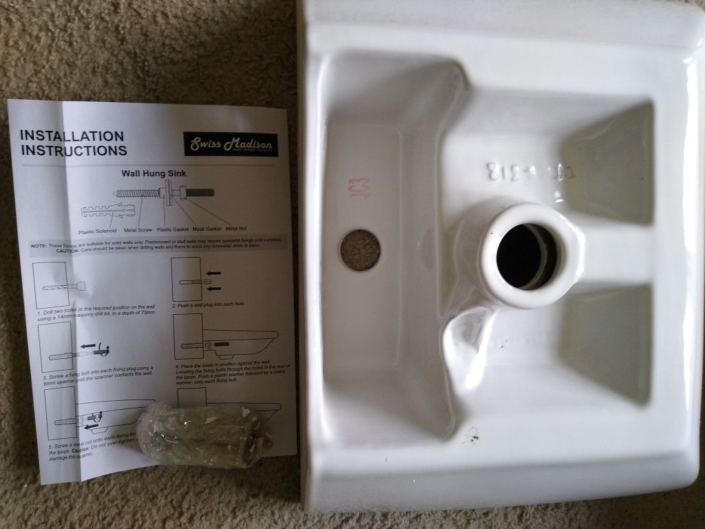 High gloss bathroom sink new open box