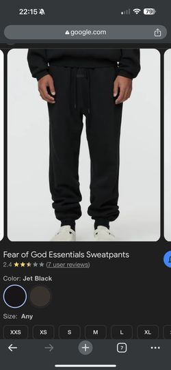 Fear of god Essential pants black