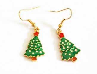 Holiday Christmas Tree Earrings