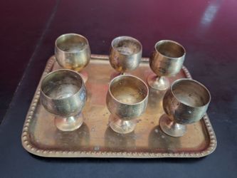 Goblets and tray