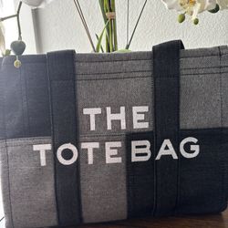 Black Denim Tote Bag 