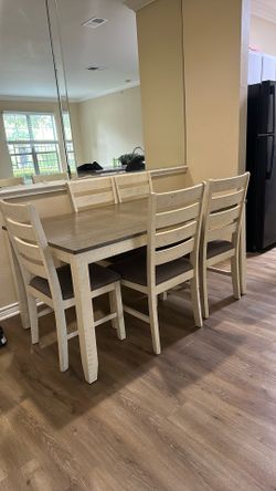 Dining table with 5 chairs