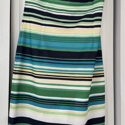 Striped Strapless Dress Size S