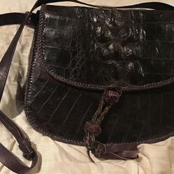 Crocodile Leather Handmade Handbag 
