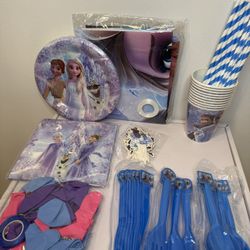 Frozen Party Supply Set For 10 People New 