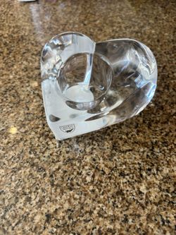 Orrefors Valentino Crystal Heart Votive