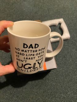 Fathers Day Dad Gifts from Daughter Son Wife,11oz Funny Coffee Mug for Dad,Unique Fathers Day Present Idea for Daddy Husband Men Him,Heartwarming Reti