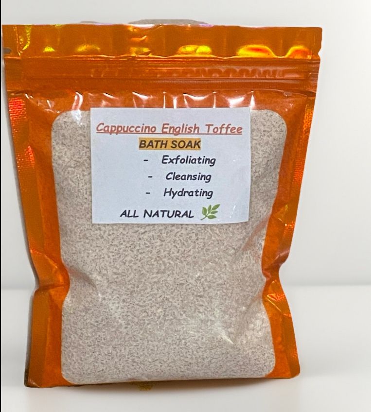Cappuccino English Toffee Herbal Bath Salts : Bath Soaks