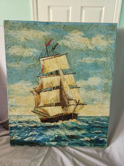 Clipper Ship Oil Painting