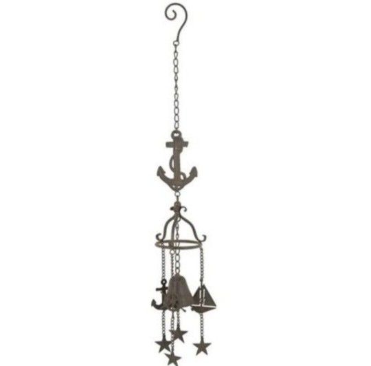SALE! Brand New! 28" l Anchor Bell Wind Chime - Metal Coastal Nautical | SHIPPING IS AVAILABLE