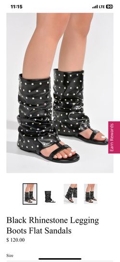 Boot Rhinestone  sandals.  Size 10