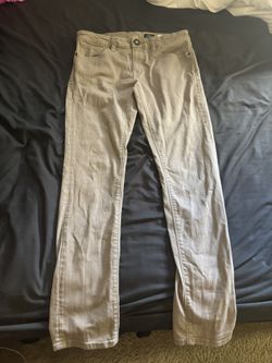 Tan Volcom Brand Jeans Slim Straight 