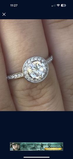 Swarovski Constella cocktail ring Round cut, Pavé, White, Rhodium plated size 60