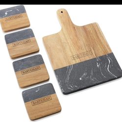 Bartesian Wooden Cutting Board & Drink Coaster Set Brand New $40 Meet Up In Irving @dfwgoods