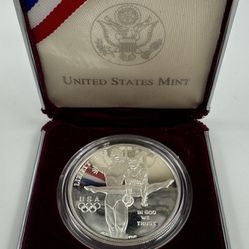 1995 P U.S Olympic Coins Of The Atlanta Centennial Olympic Games Silver Proof Dollar With Coa 