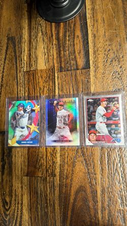 Shohei Ohtani Topps Chrome Baseball Card Lot – 3 Cards