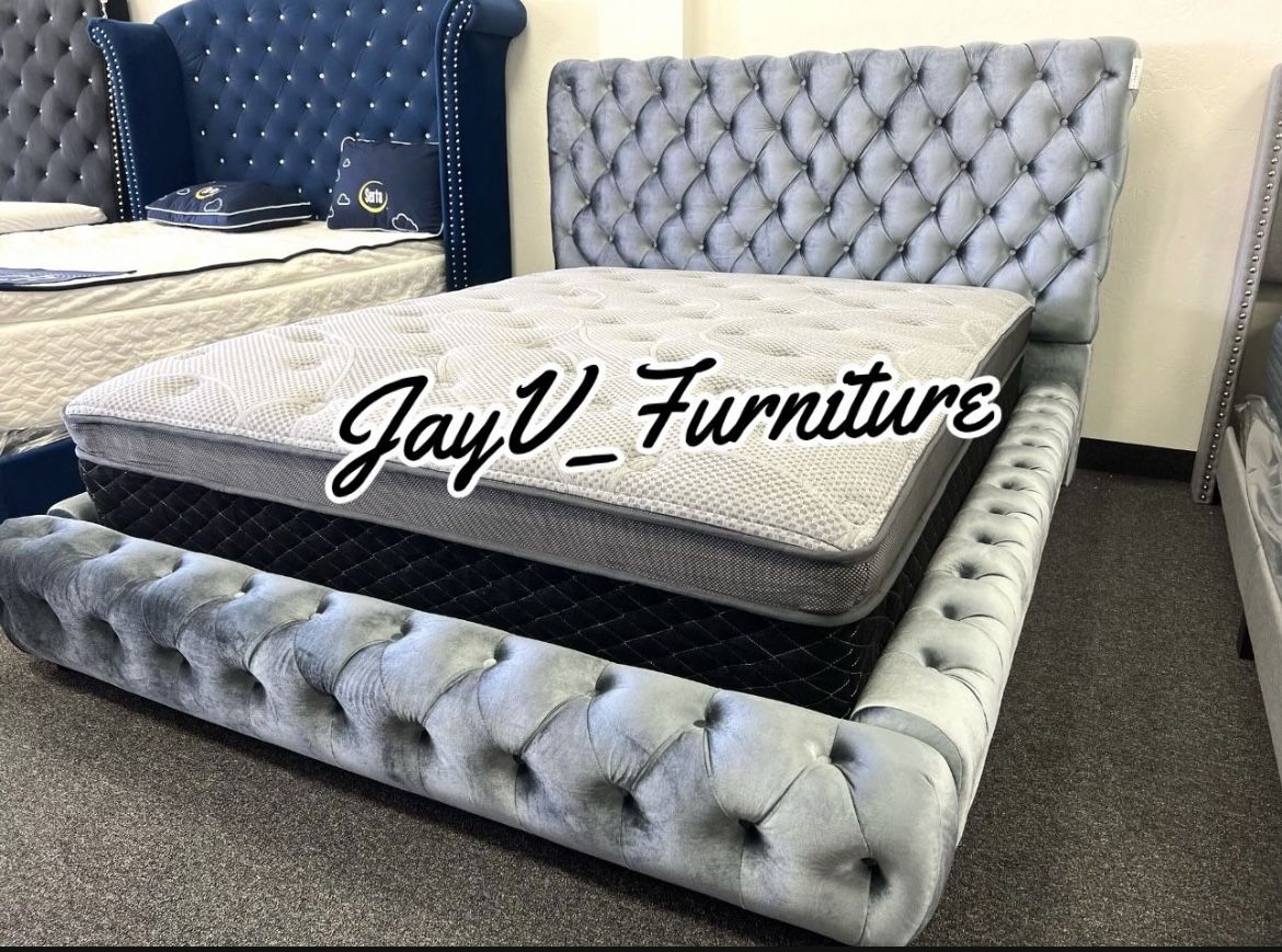 New Queen Bed Frame With Mattress