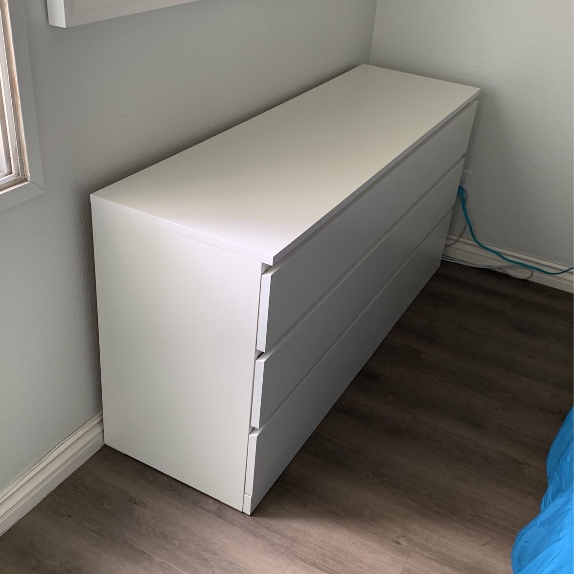ikea malm 6 drawer dresser white 6-Drawer running drawers IKEA MALM 6-drawer dresser (white)