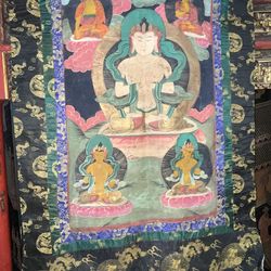 Old Hand Painted Tibetan Thangka