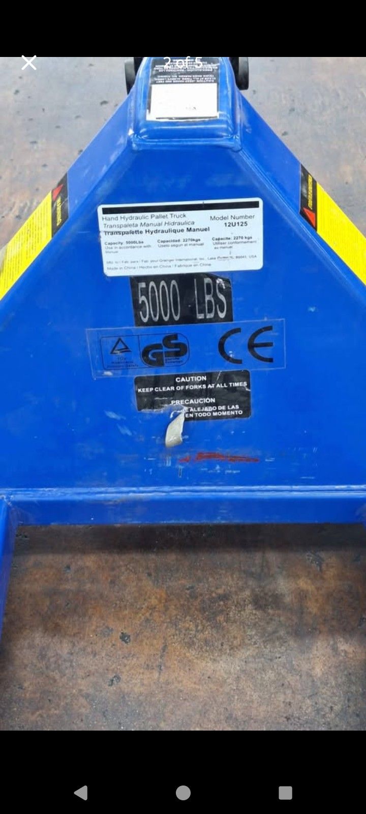 Blue 5500 Capacity Pallet Jacks$199-269ea