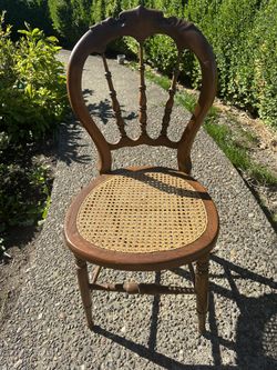 Vintage Victorian Style Cane Side Chair