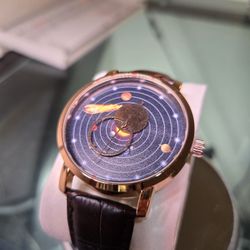 Brand New Bangwei Brown Mens Watches Luxury Leather Men's Watch