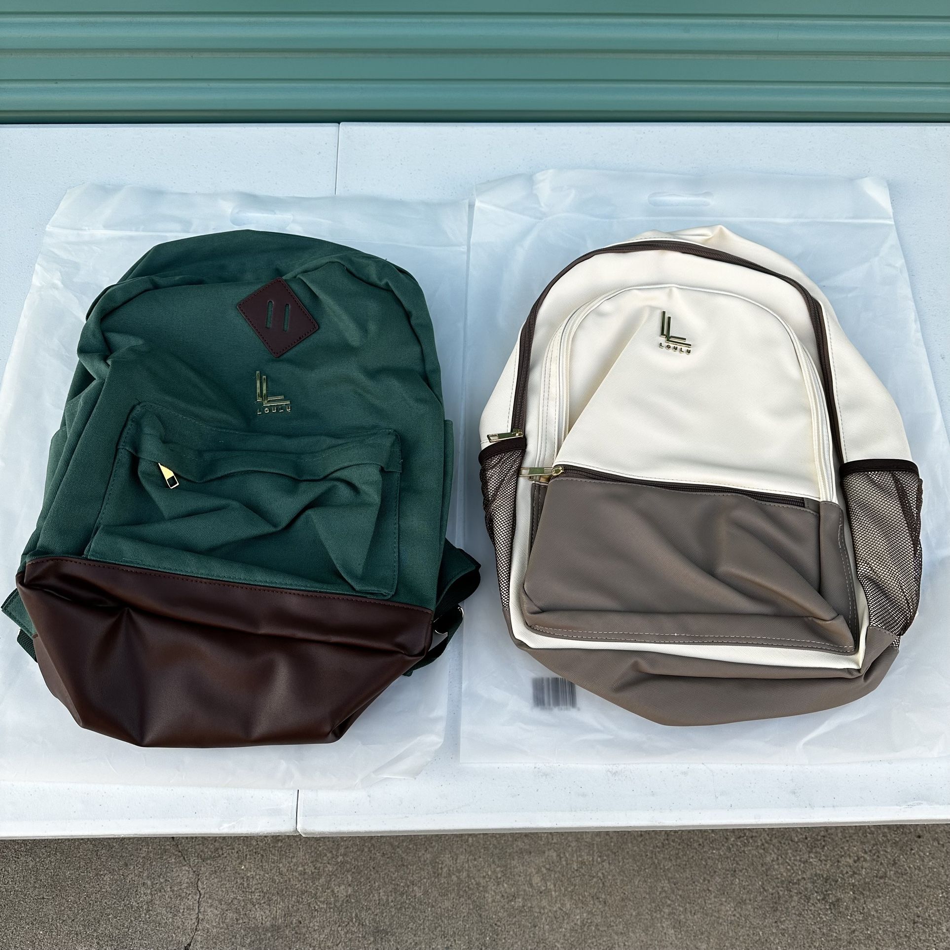 Canvas And Faux Leather Backpacks