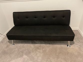 Fabric futon sofa 66” $25