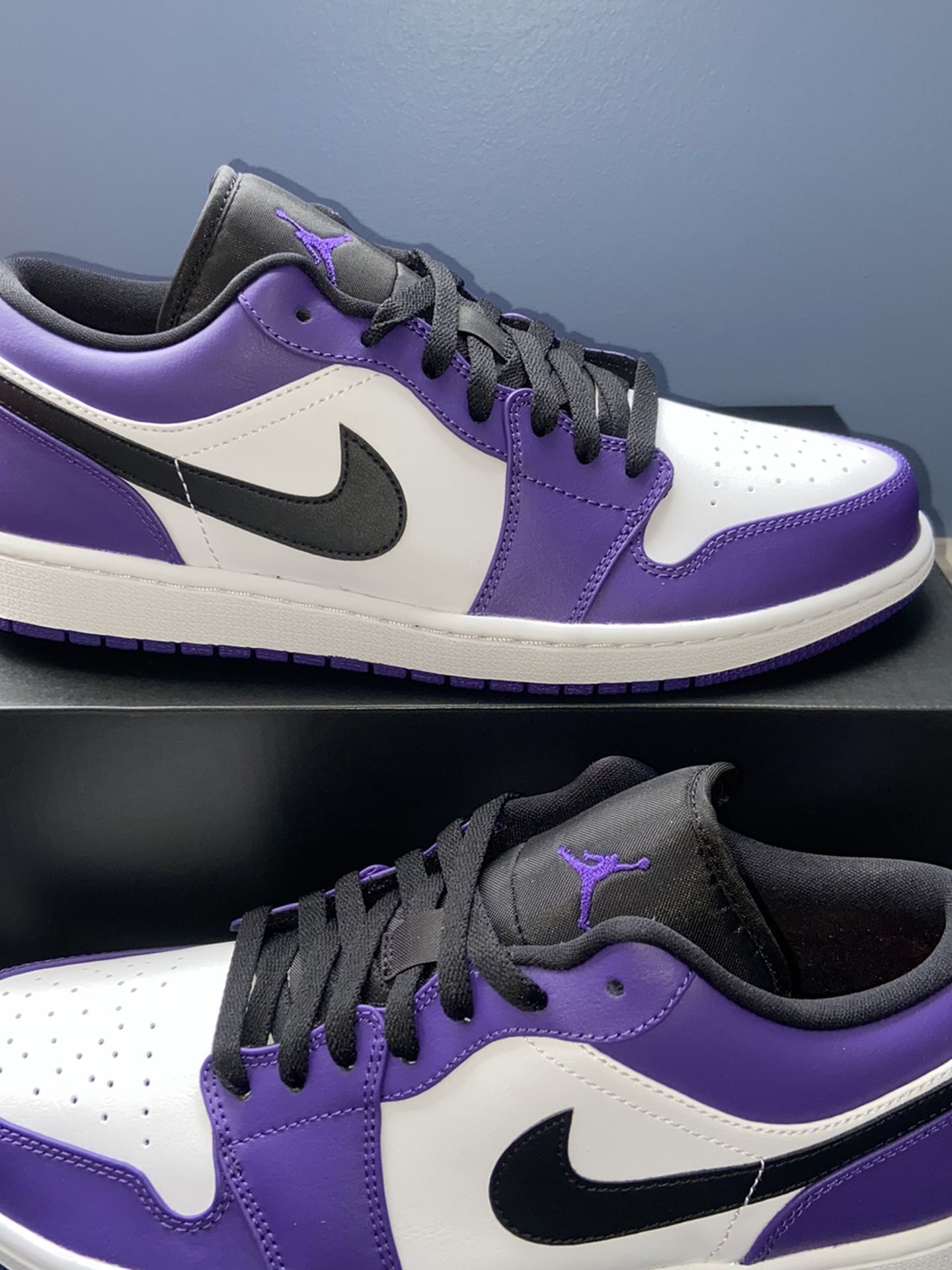 Air Jordan 1 Low Court Purple White Size 10.5