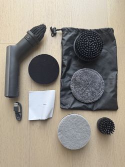 HOTO Electric Spin Scrubber, IPX7 Full Body Waterproof Bathroom Cleaning Brush, Max 22 in-lb, Shower Scrubber Brush with Long Handle, 6 Brush Heads, P