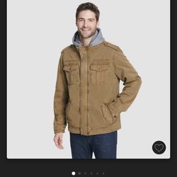 Levi’s Men’s Cotton Faux Shearing Utility Shearing Jacket- Brown S