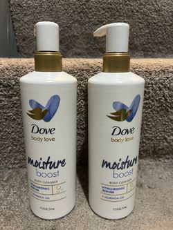New unopened Dove Body Love Moisture Boost Body Cleanser 2-Pack