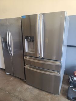 KENMORE ELITE STAINLESS STEEL FRENCH DOORS REFRIGERATOR