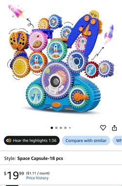 Space Capsule Gear Toy Set 18 Pieces