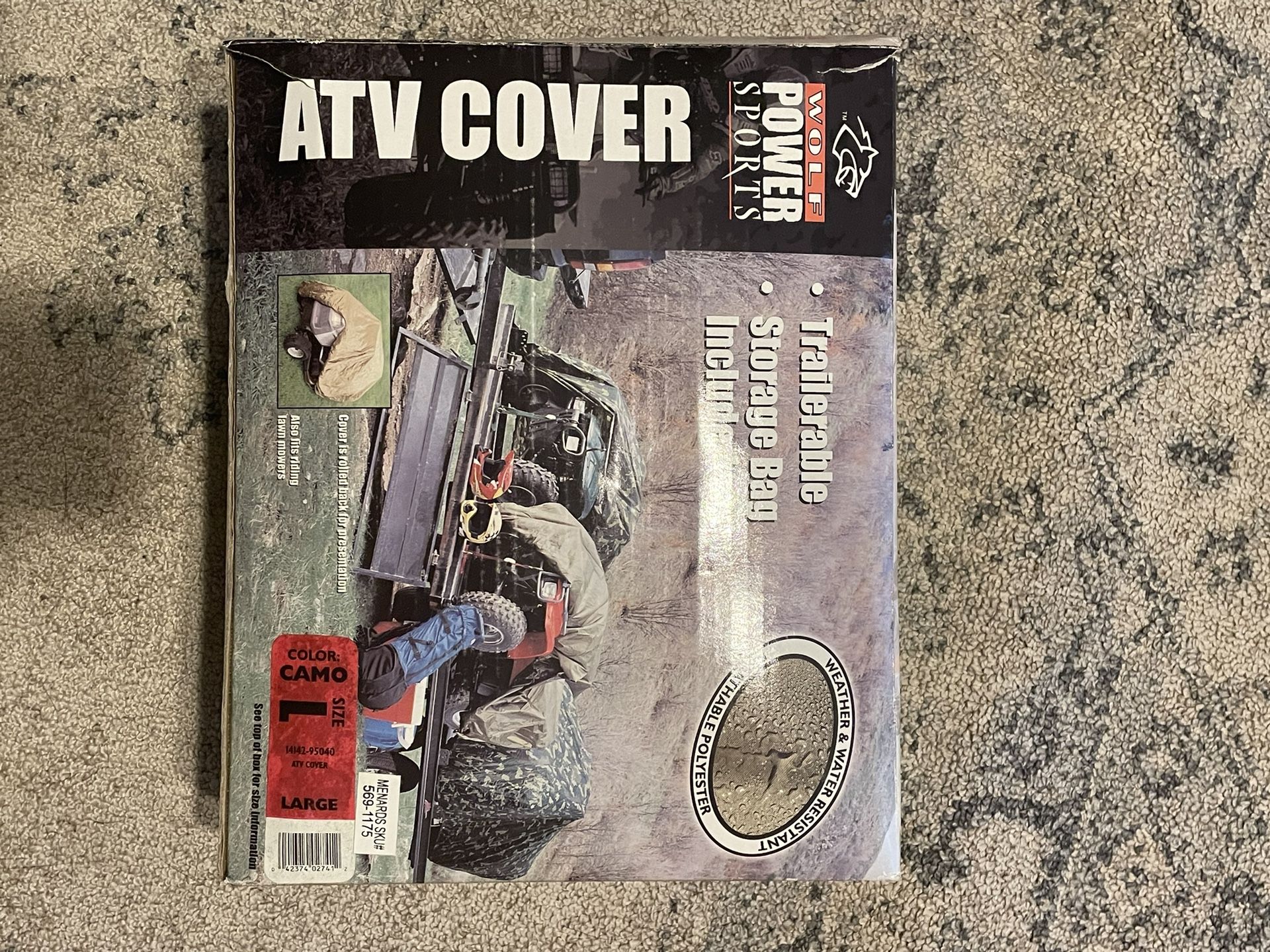 ATV Cover Water Resistant and comes with Caring Bag