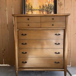 Mid Century Vintage Tallboy Dresser