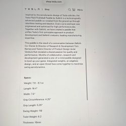 Tesla Pickleball Paddle