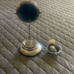 Antique Shaving Stand With Cups And Brush