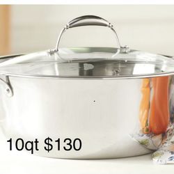 Cacerola De 10 Qt Tri Ply