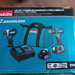 Makita 18v LXT Drill & Impact Driver Combo With Bag And Charger