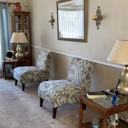 Upholstered Modern Armless Accent Chairs