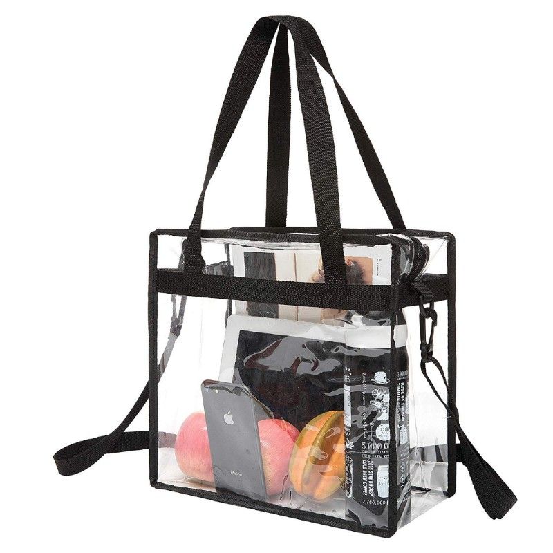 NEW Women Transparent Handbag Purse Safe NFL PGA Clear Tote Bag