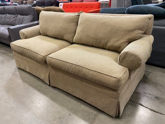 ETHAN ALLEN Heathered Beige 2 Seat Sofa