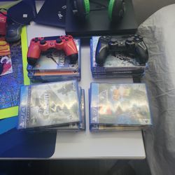 PlayStation 4, Headset, Controllers And GAMES
